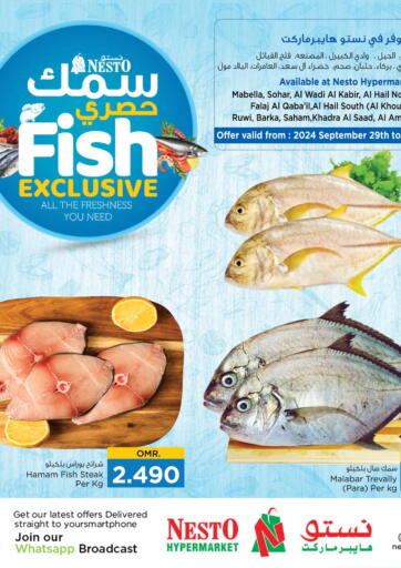 Oman - Muscat Nesto Hyper Market   offers in D4D Online. Fish Exclusive. . Till 2nd October