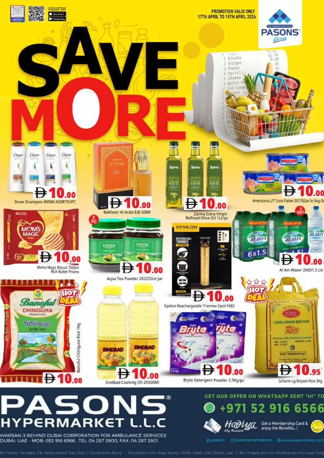 UAE - Dubai Pasons Hypermarket offers in D4D Online. Al Warsan 3- Dubai. . Till 19th April