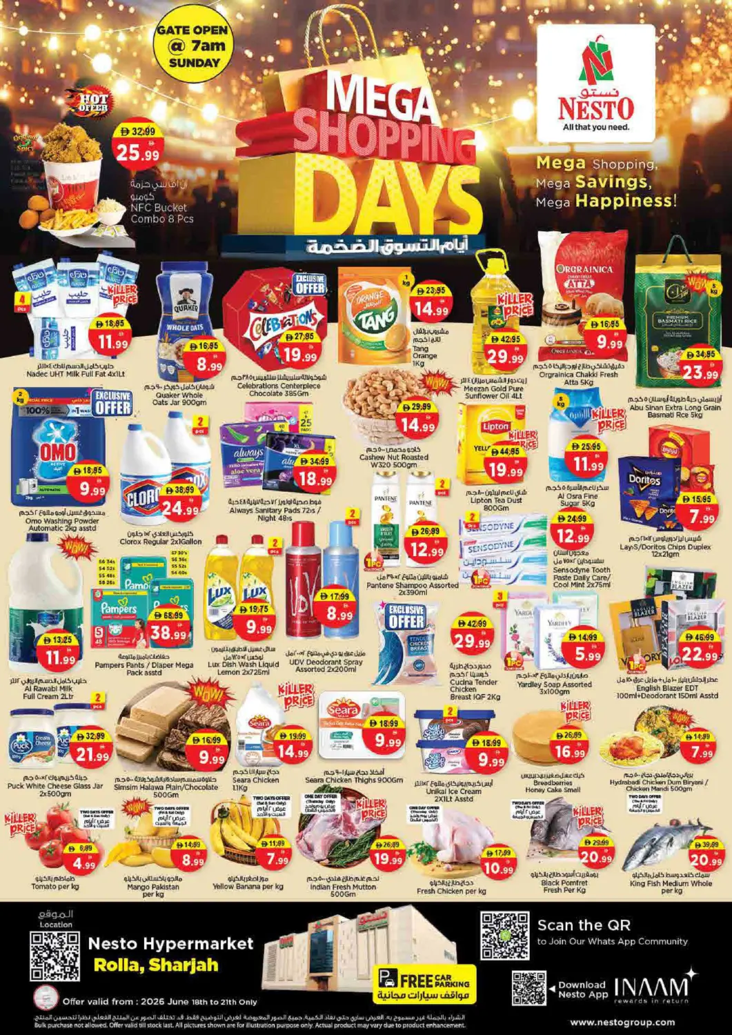 UAE - Sharjah / Ajman Nesto Hypermarket offers in D4D Online. Rolla - Sharjah. . Till 21st June
