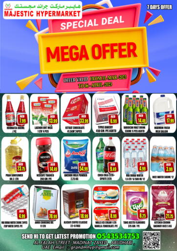 UAE - Abu Dhabi Grand Majestic Hypermarket offers in D4D Online. Mega Offer. . Till 6th April