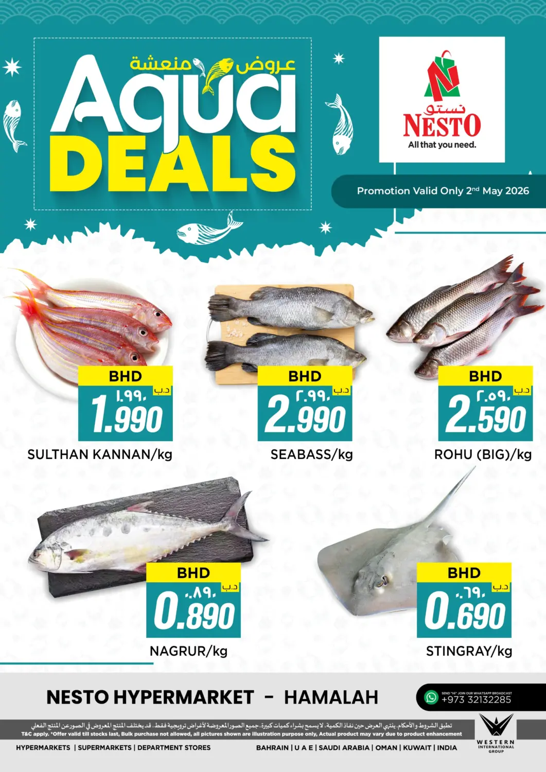 Bahrain NESTO  offers in D4D Online. Aqua Deals @ Hamalah. . Only On 2nd May