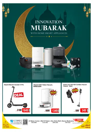 iCONNECT - Innovation Mubarak With Home Smart Appliances in Qatar Offers - Qatar Innovation Mubarak With Home Smart Appliances