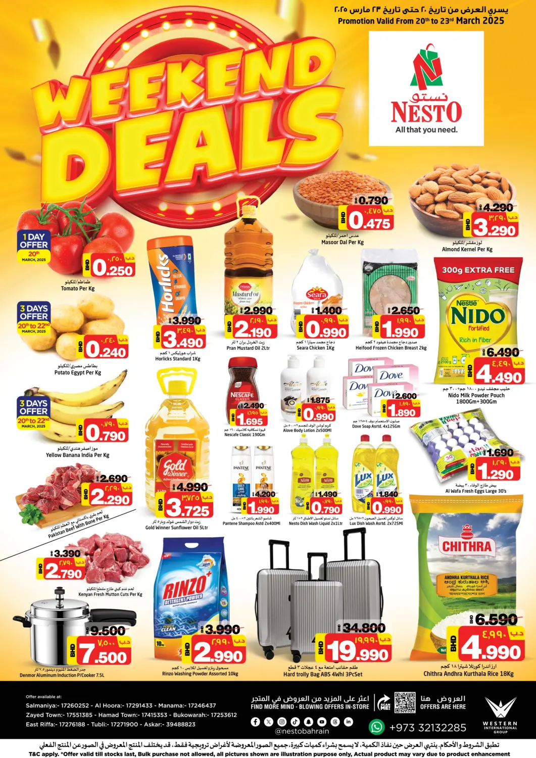 Bahrain NESTO  offers in D4D Online. Weekend Deals. . Till 23rd March