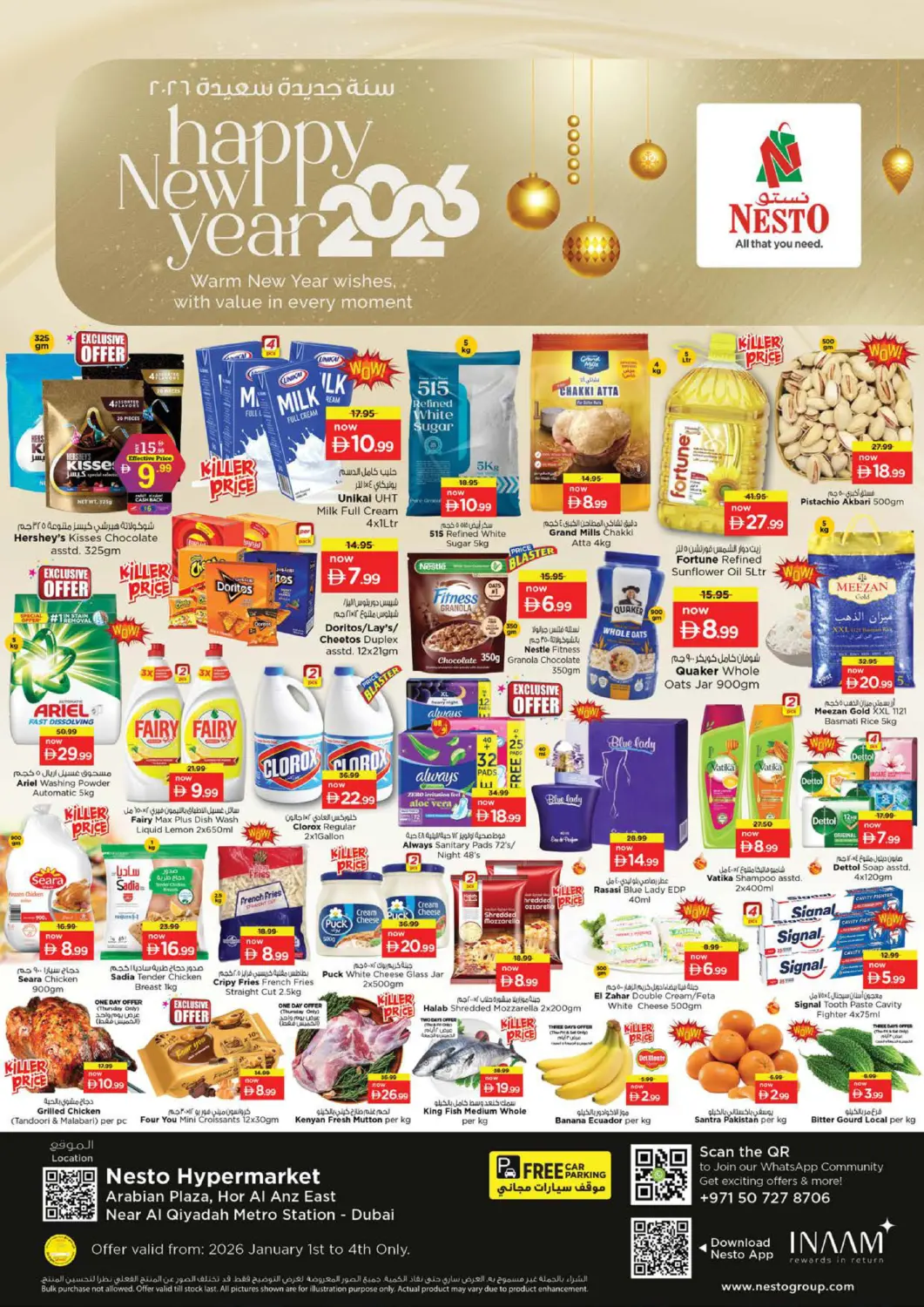 UAE - Dubai Nesto Hypermarket offers in D4D Online. Hor Al Anz - Dubai. . Till 4th January