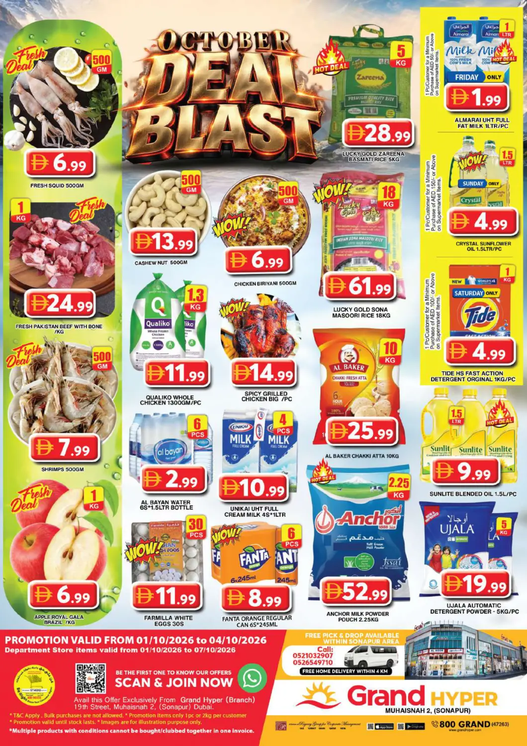 UAE - Dubai Grand Hyper Market offers in D4D Online. Muhaisinah -2 Dubai. . Till 4th October