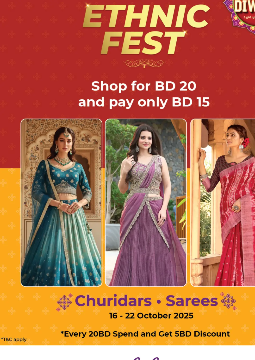 Bahrain LuLu Hypermarket offers in D4D Online. Lulu Ethnic Fest. . Till 22nd October