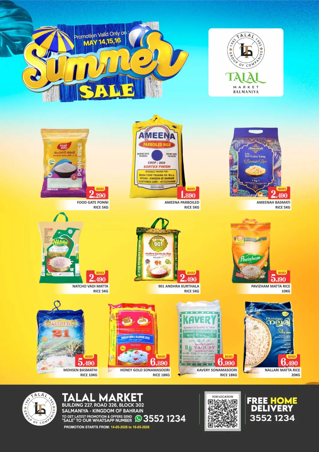 Bahrain Talal Markets offers in D4D Online. Summer Sale - Salmaniya. . Till 16th May