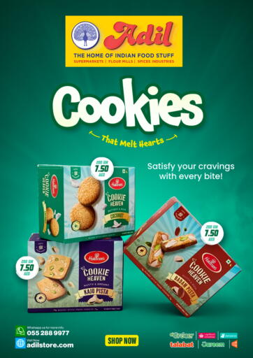 UAE - Sharjah / Ajman Adil Supermarket offers in D4D Online. Haldirams Cookies  Offers. . Till 20th January