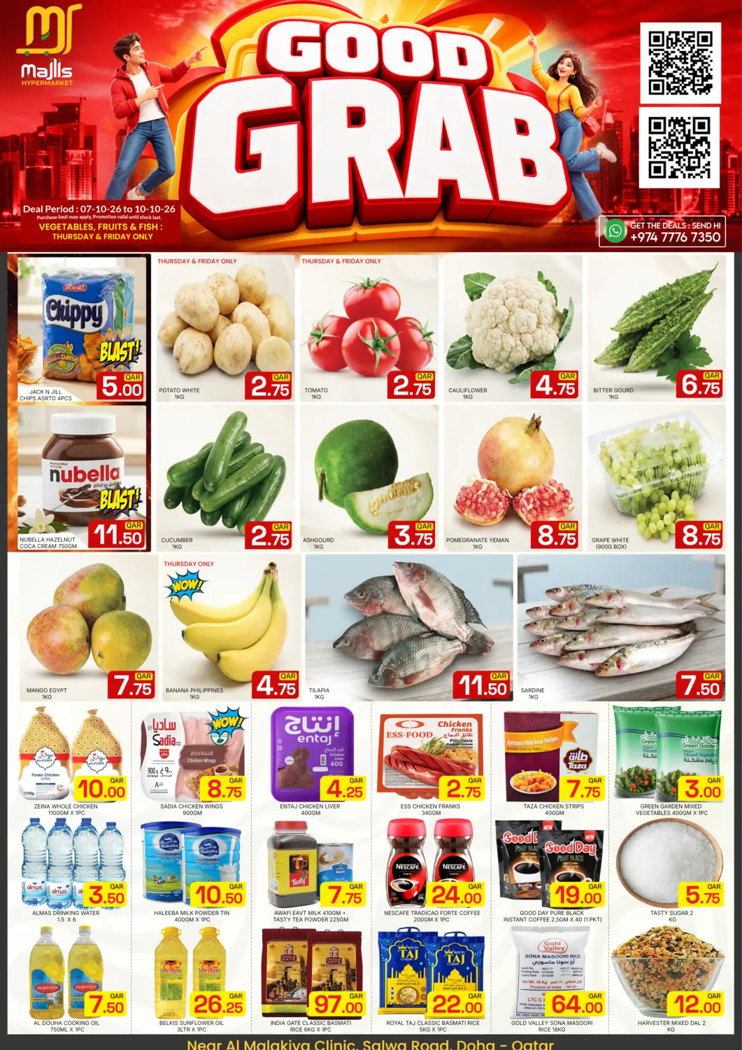 Qatar - Al Rayyan Majlis Hypermarket offers in D4D Online. Good Grab. . Till 10th October