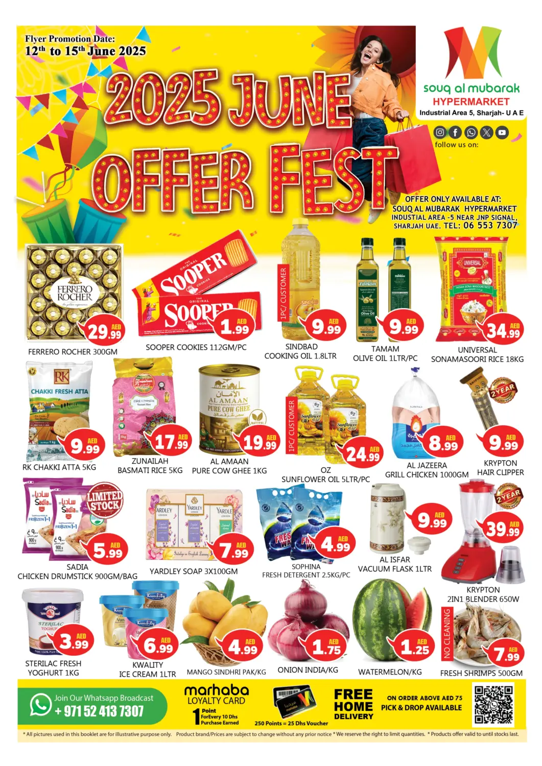 UAE - Sharjah / Ajman Souk Al Mubarak Hypermarket offers in D4D Online. Industrial Area 5, Sharjah. . Till 18th June