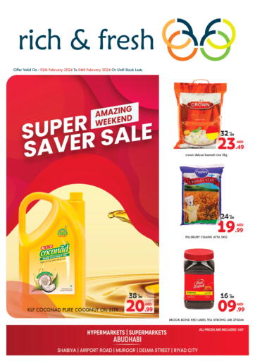 UAE - Abu Dhabi Rich & Fresh Supermarket offers in D4D Online. Super Saver Sale. . Till 4th February