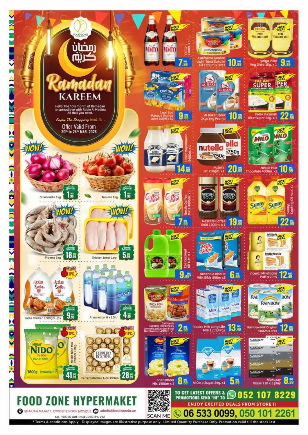 UAE - Sharjah / Ajman FOODZONE HYPERMARKET offers in D4D Online. Majas 1- Sharjah. . Till 24th March