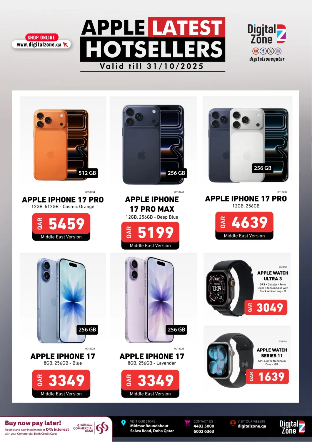 Qatar - Al Shamal Digital Zone Trading offers in D4D Online. Apple Latest Hotsellers. . Till 31st October