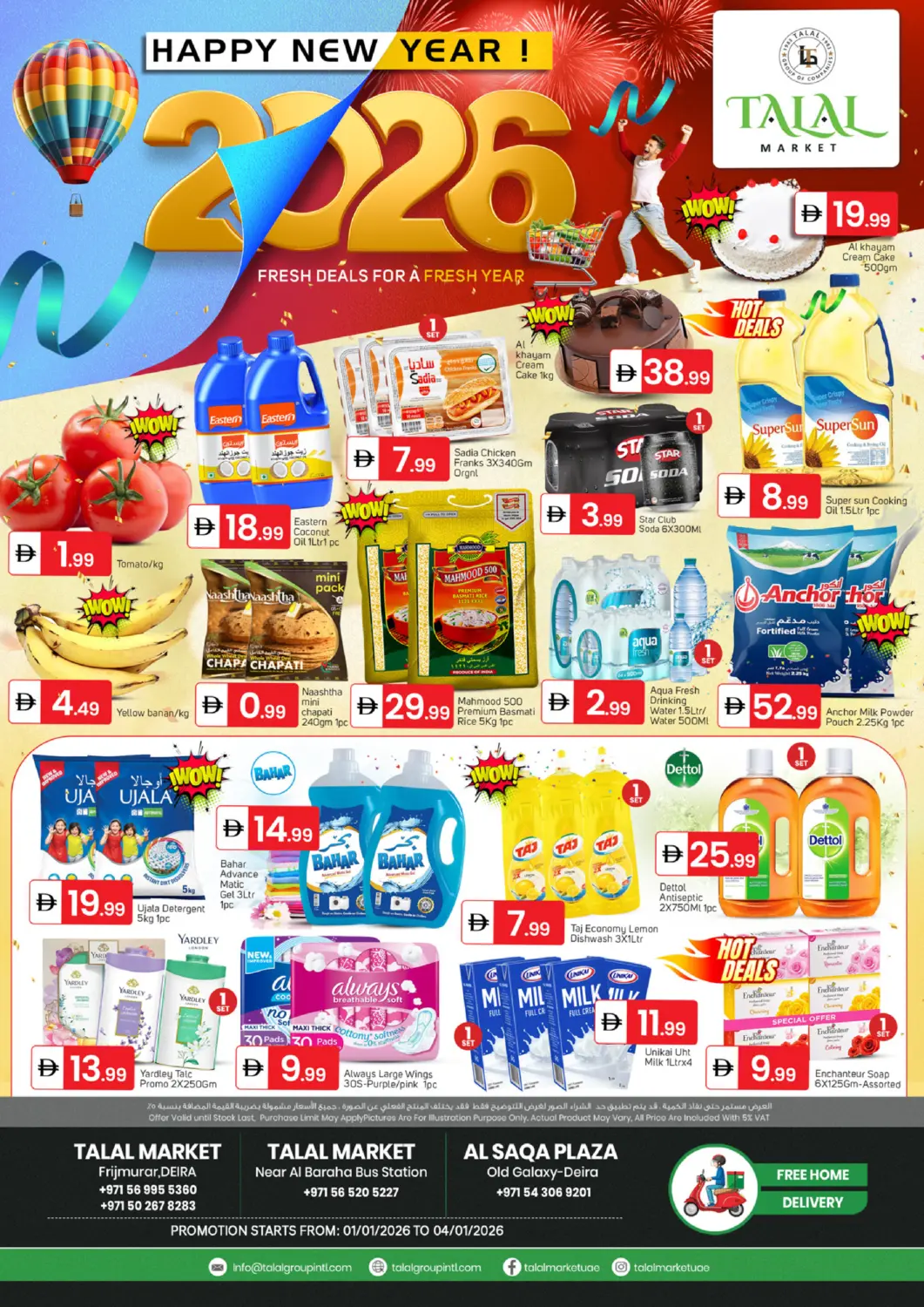 UAE - Dubai TALAL MARKET offers in D4D Online. Happy New Year. . Till 4th January