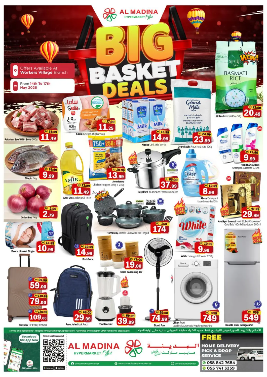 UAE - Abu Dhabi Al Madina Hypermarket offers in D4D Online. Workers Village , Musaffah. . Till 17th May