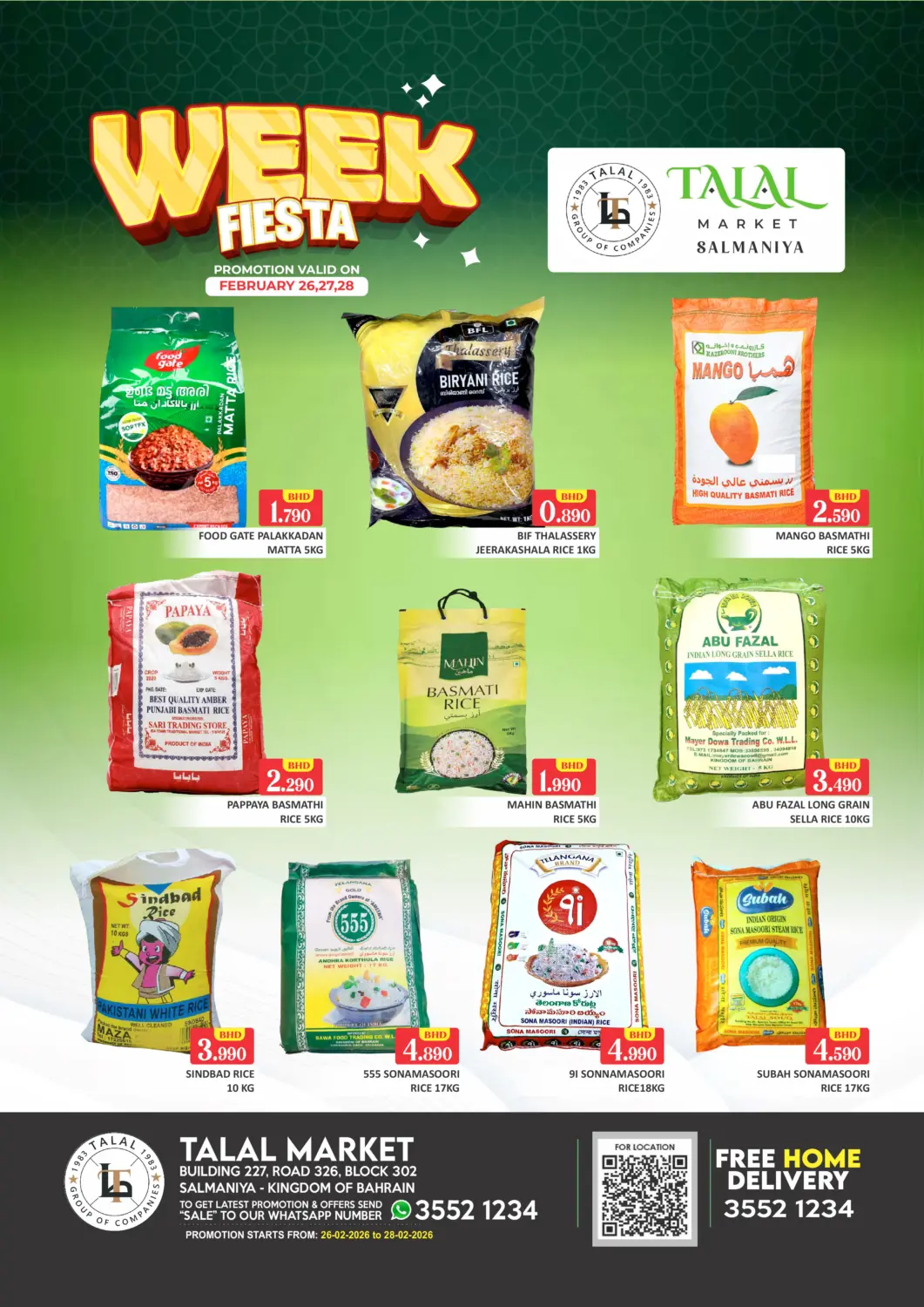 Bahrain Talal Markets offers in D4D Online. Week Fiesta @ Salmaniya. . Till 28th February