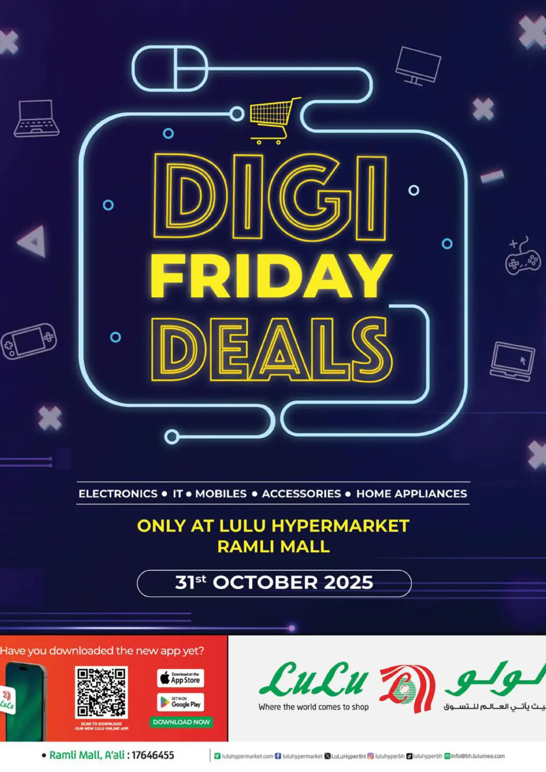 Bahrain LuLu Hypermarket offers in D4D Online. Digi Friday Deals. . Only On 31st October