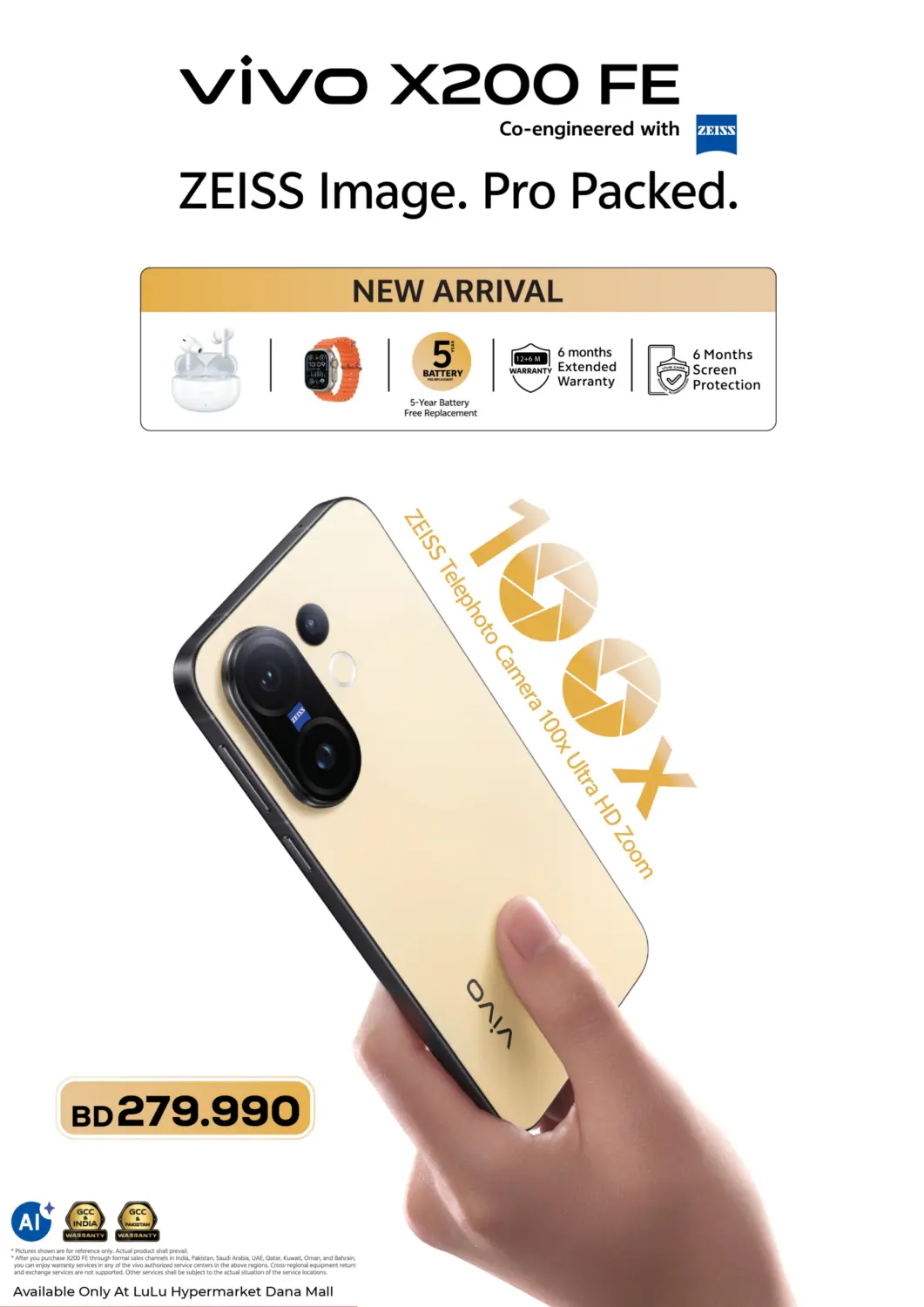 Bahrain LuLu Hypermarket offers in D4D Online. Dana Mall - ViVo X200 FE New Arrival. . Until Stock Last