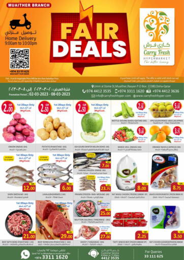 Qatar - Umm Salal Carry Fresh Hypermarket offers in D4D Online. Fair Deals. . Till 8th March