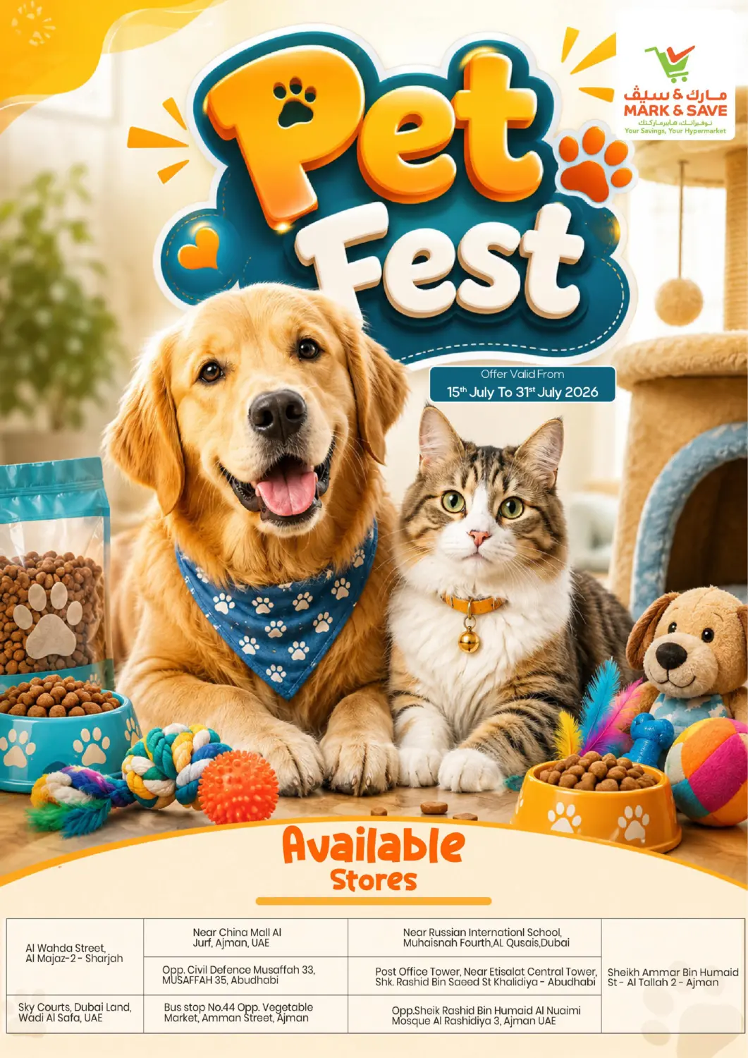 UAE - Abu Dhabi Mark & Save offers in D4D Online. Pet Fest. . Till 31st July