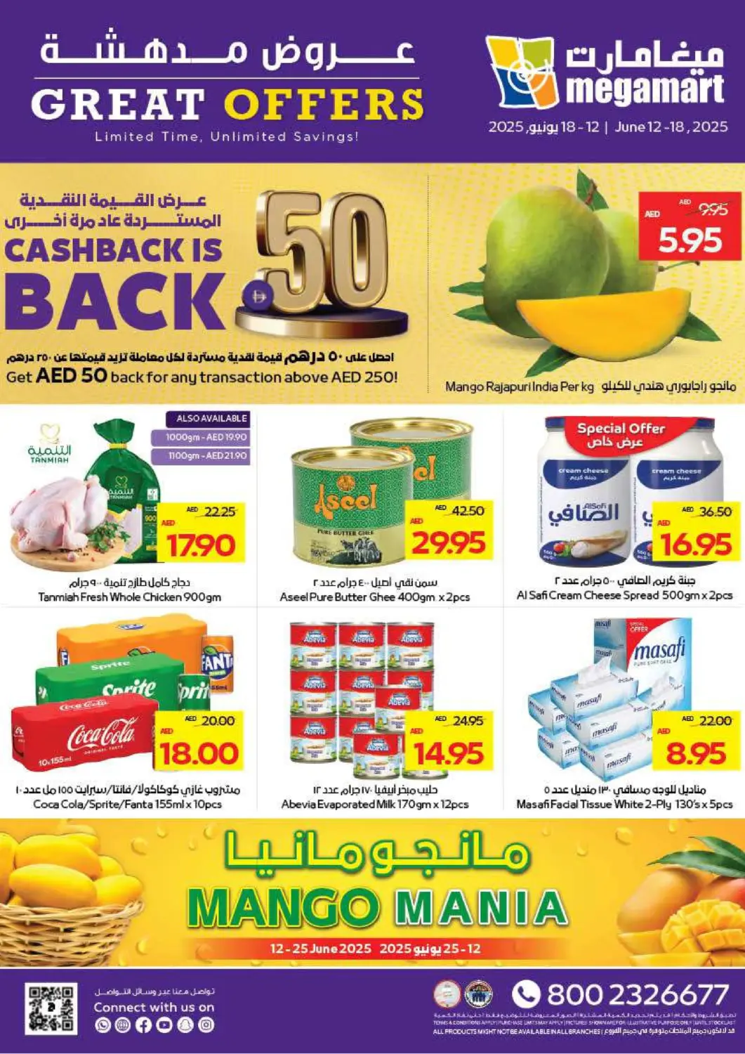 UAE - Dubai Megamart Supermarket  offers in D4D Online. Great Deals. . Till 18th June