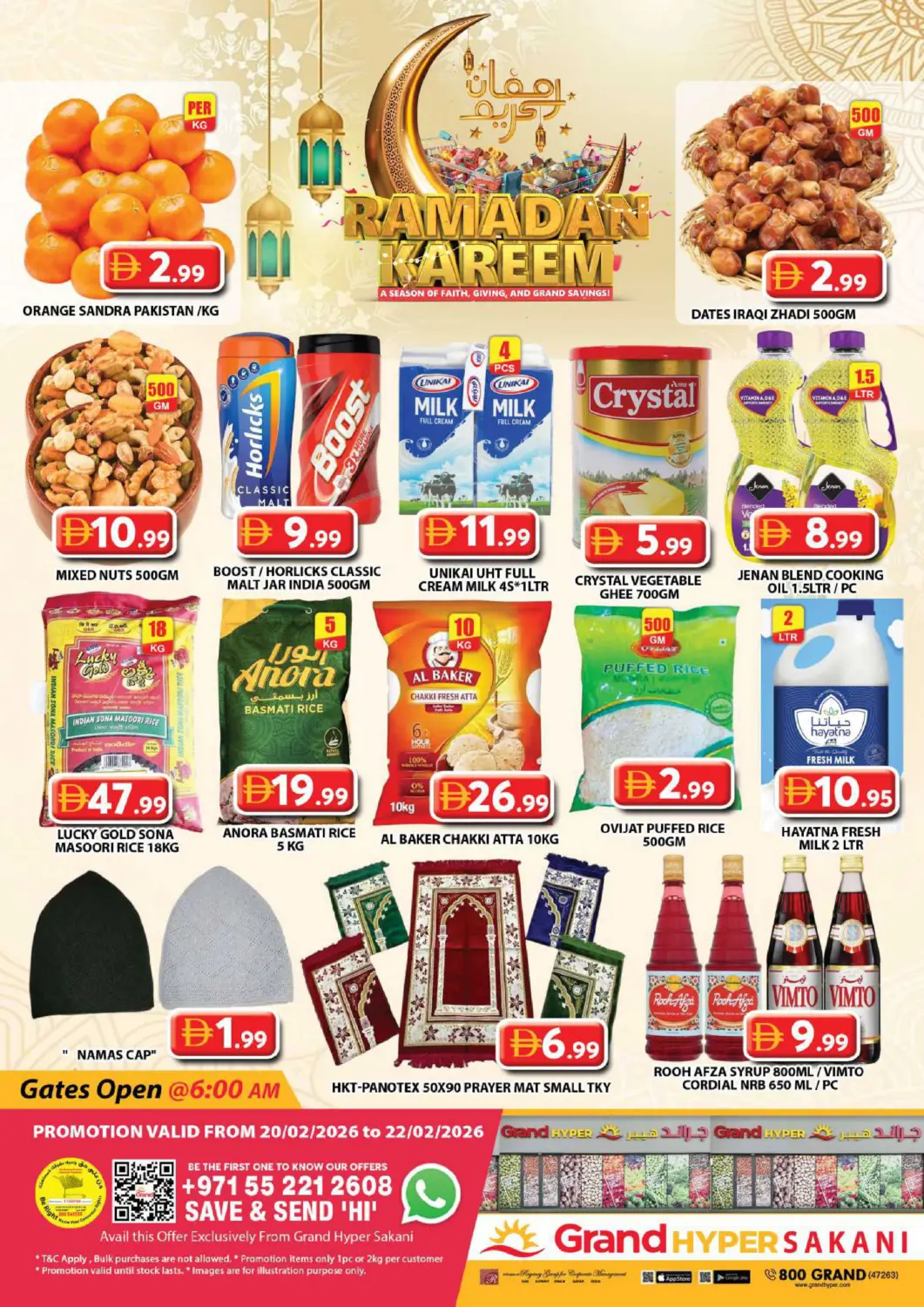 UAE - Dubai Grand Hyper Market offers in D4D Online. Sakani, Dubai. . Till 22nd February