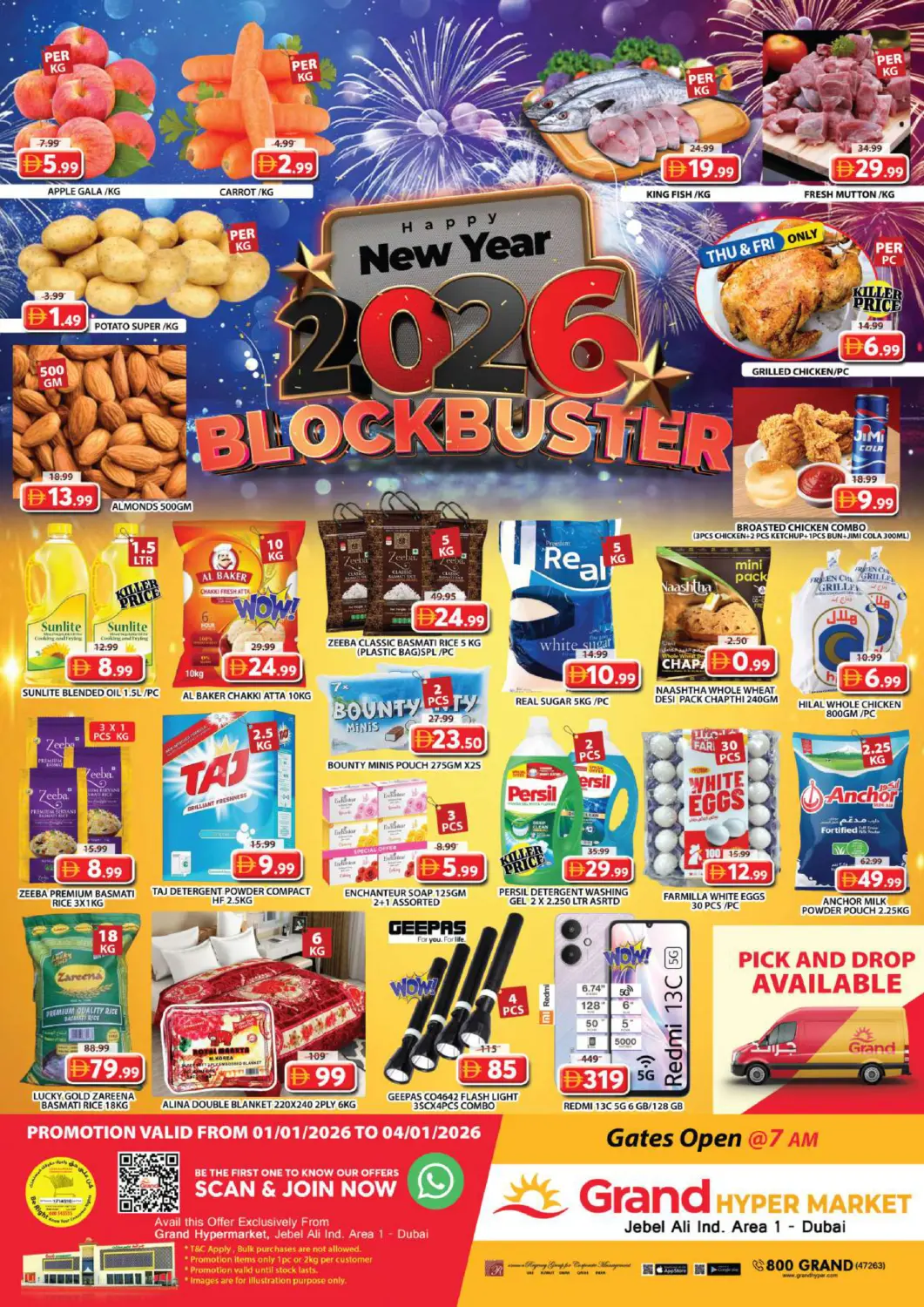 UAE - Dubai Grand Hyper Market offers in D4D Online. Jebel Ali, Ind Area 1-Dubai. . Till 4th January