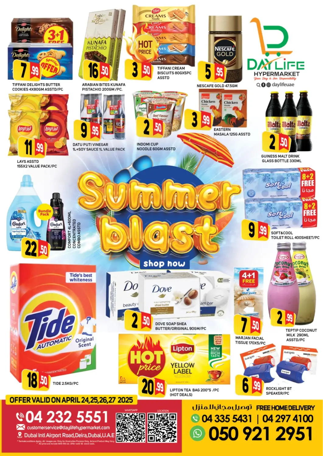 UAE - Dubai Daylife Hypermarket LLC offers in D4D Online. Summer Blast. . Till 27th April