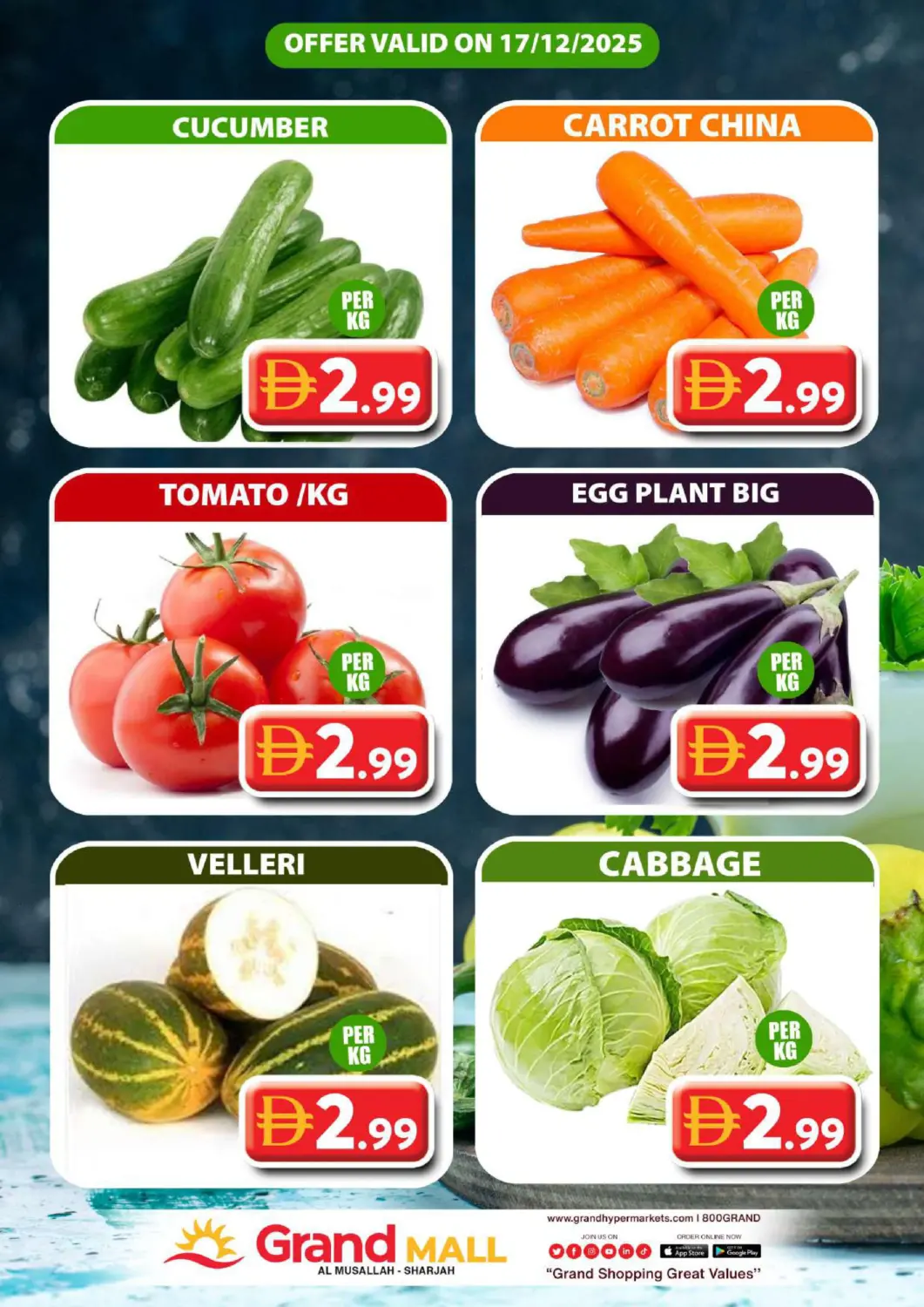 UAE - Sharjah / Ajman Grand Hyper Market offers in D4D Online. Al Musallah, Sharjah. . Only On 17th December