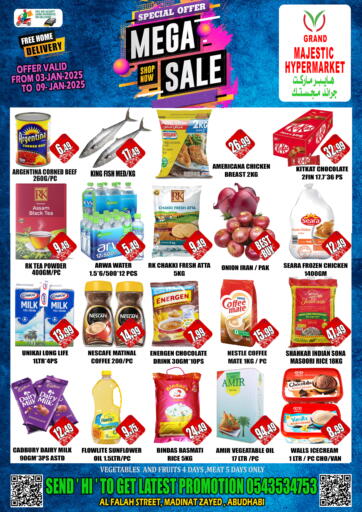 UAE - Abu Dhabi GRAND MAJESTIC HYPERMARKET offers in D4D Online. Mega Sale. . Till 9th January