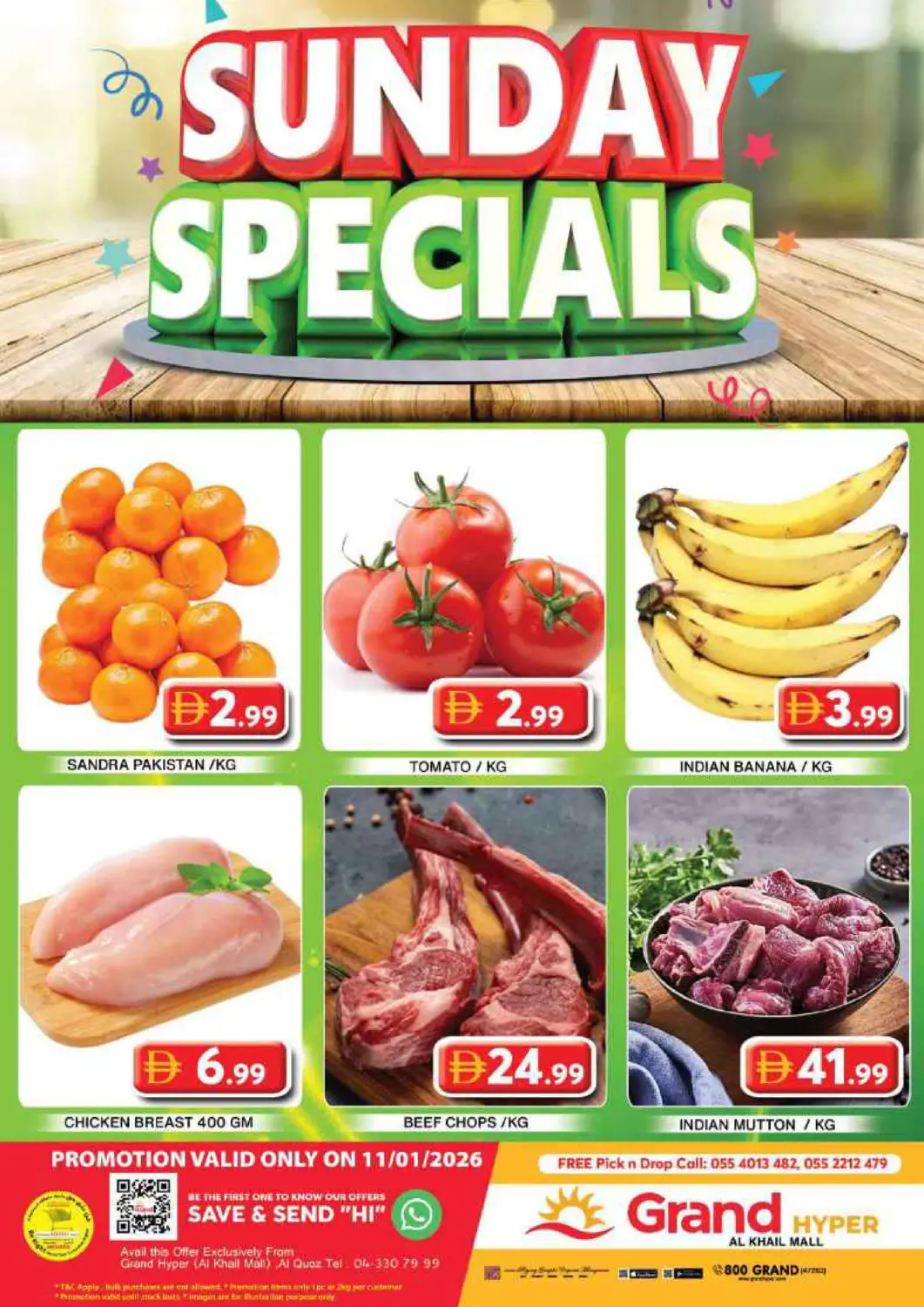 UAE - Dubai Grand Hyper Market offers in D4D Online. Al Khail Mall - Dubai. . Only on 11th January