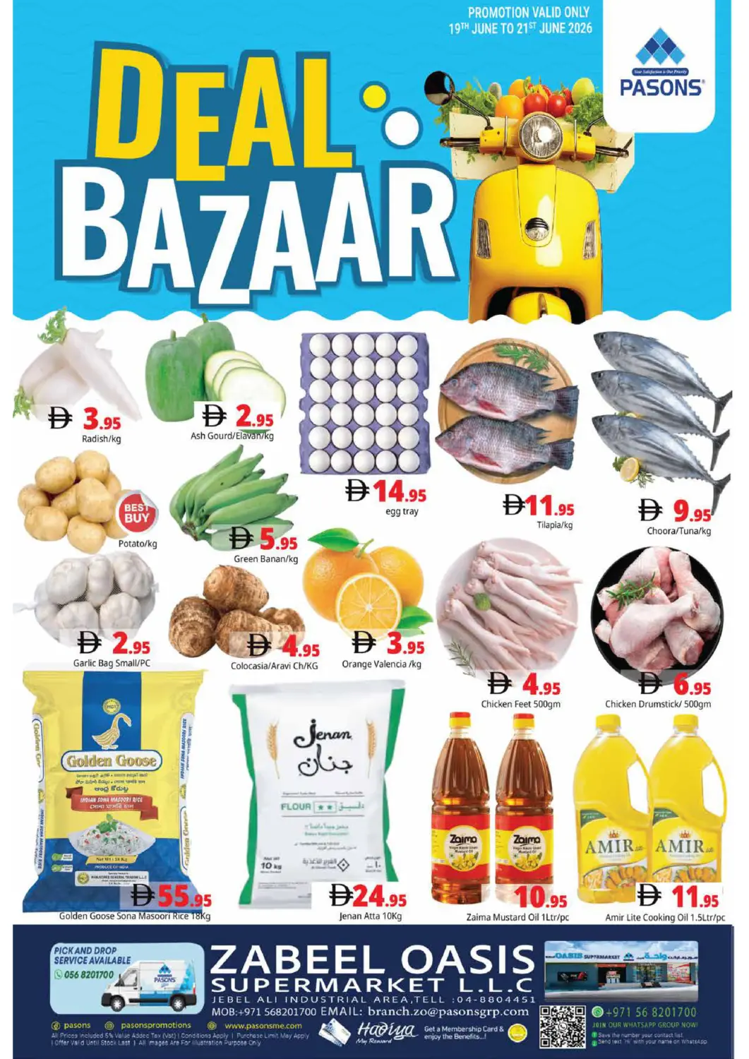 UAE - Dubai Pasons Hypermarket offers in D4D Online. Zabeel Oasis - Jabel Ali. . TIll 21st June