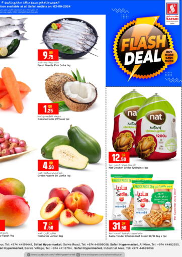 Qatar - Al Khor Safari Hypermarket offers in D4D Online. Flash Sale. . Only On 3rd September