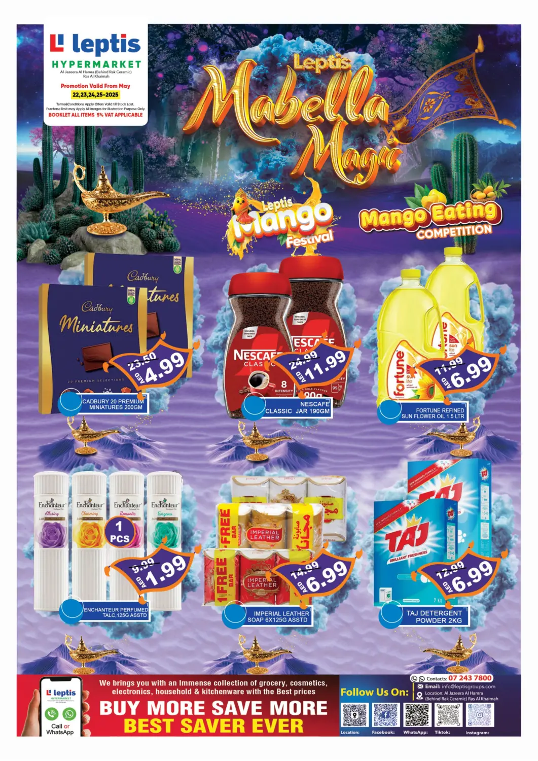 UAE - Ras al Khaimah Leptis Hypermarket  offers in D4D Online. Mabella Magic. . Till 25th May