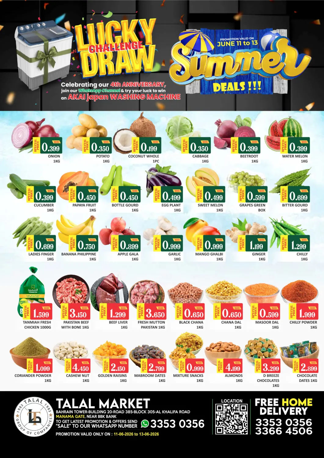 Bahrain Talal Markets offers in D4D Online. Summer Deals @ Manama Gate. . Till 13th June