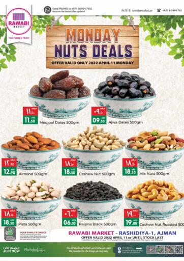 UAE - Sharjah / Ajman Rawabi Market Ajman offers in D4D Online. Monday Nuts Deals. . Only on 11th April