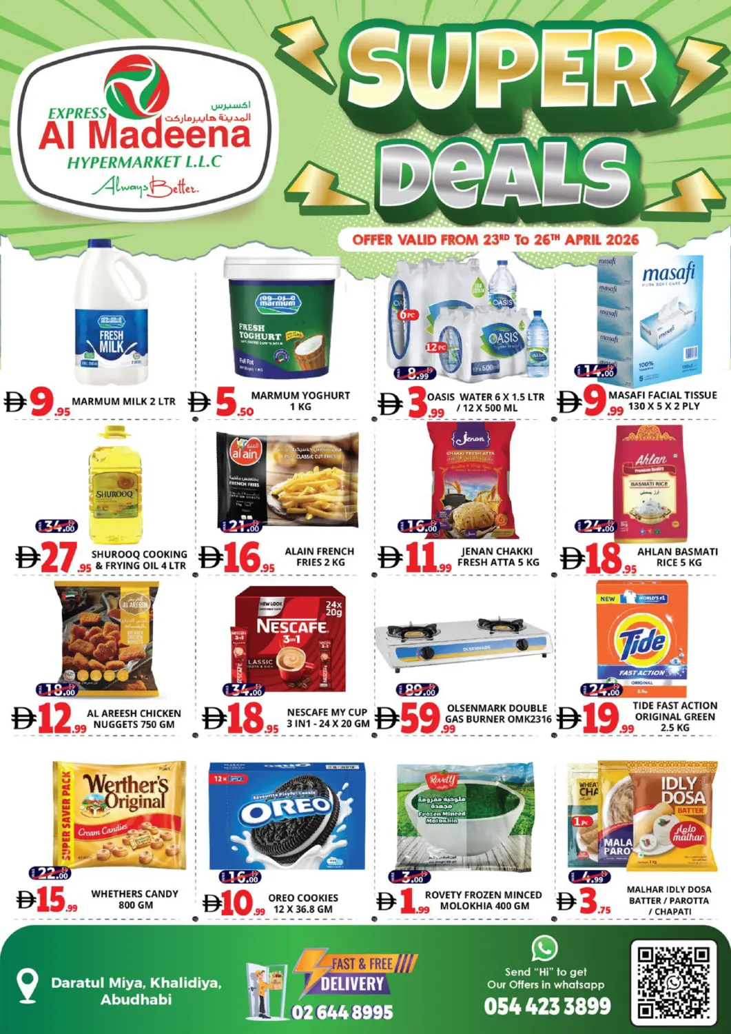 UAE - Abu Dhabi EXPRESS AL MADEENA HYPERMARKET LLC offers in D4D Online. Daratul Miya, Khalidiya. . Till 26th April