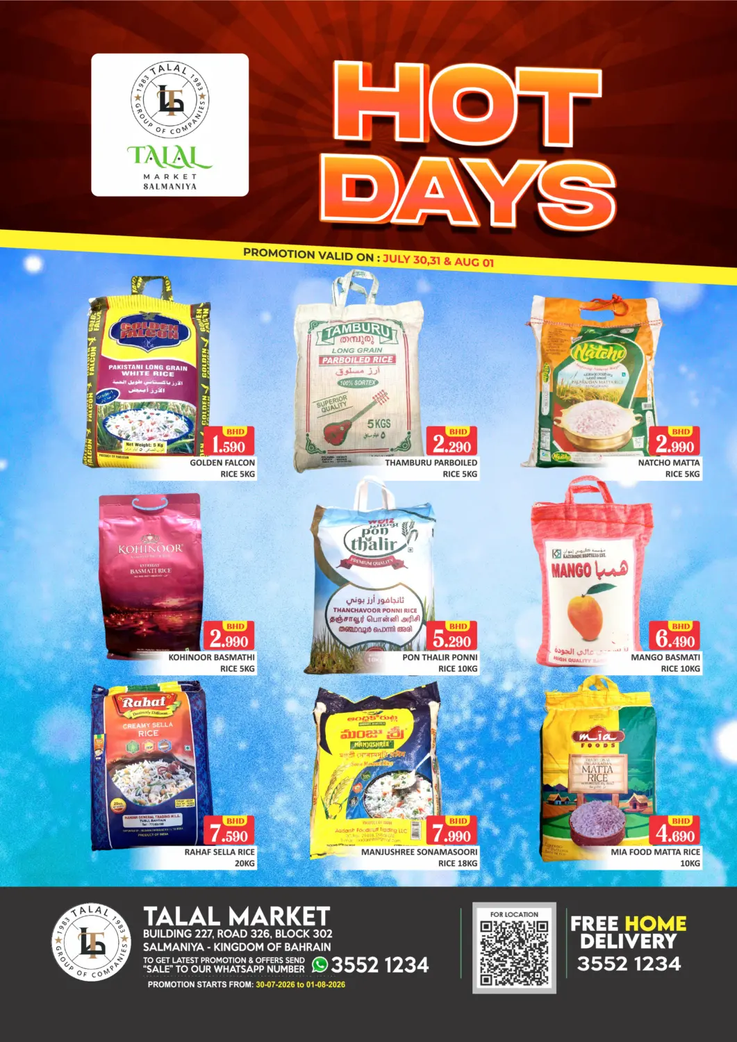 Bahrain Talal Markets offers in D4D Online. Hot Days - Salmaniya. . Till 1st August