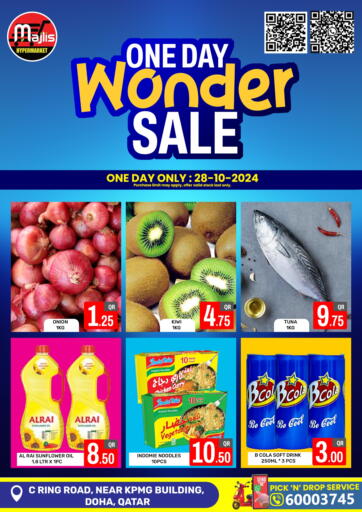 Qatar - Doha Majlis Hypermarket offers in D4D Online. One Day Wonder Deals. . Only On 28th October