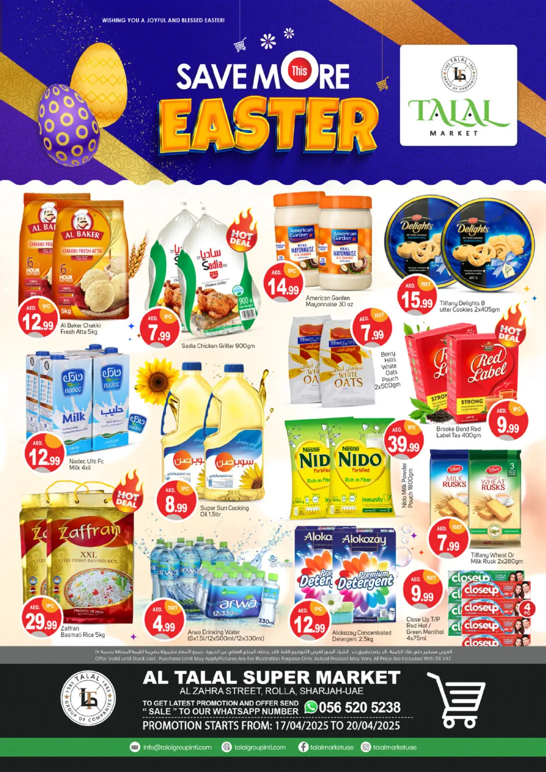 UAE - Dubai TALAL MARKET offers in D4D Online. Al Zahra Street - Rolla, Sharjah. . Till 20th April