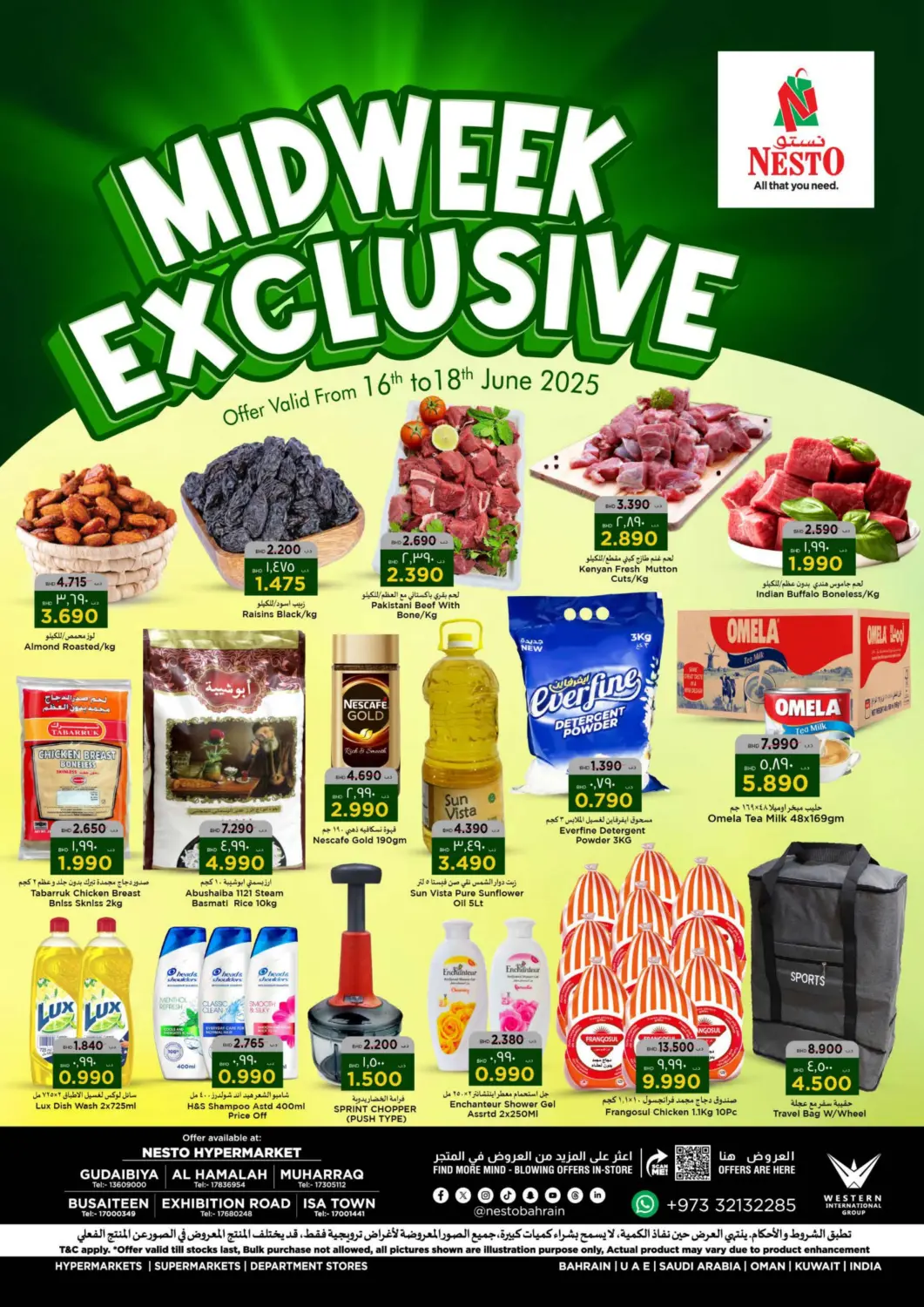 Bahrain NESTO  offers in D4D Online. Midweek Exclusive. . Till 18th June