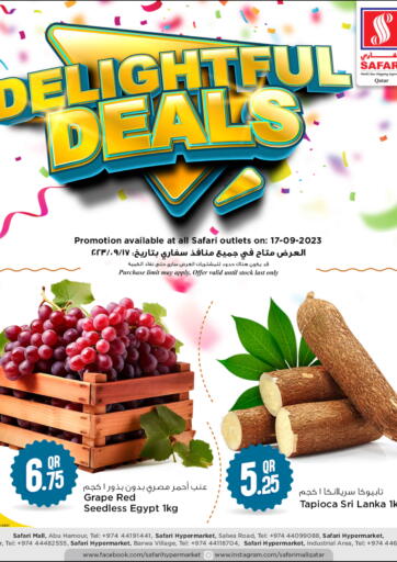 Qatar - Al Rayyan Safari Hypermarket offers in D4D Online. Delightful Deals. . Only On 17th September
