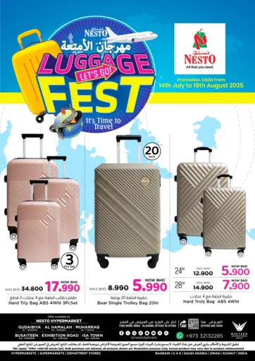 NESTO - Luggage Fest in Bahrain Luggage Fest