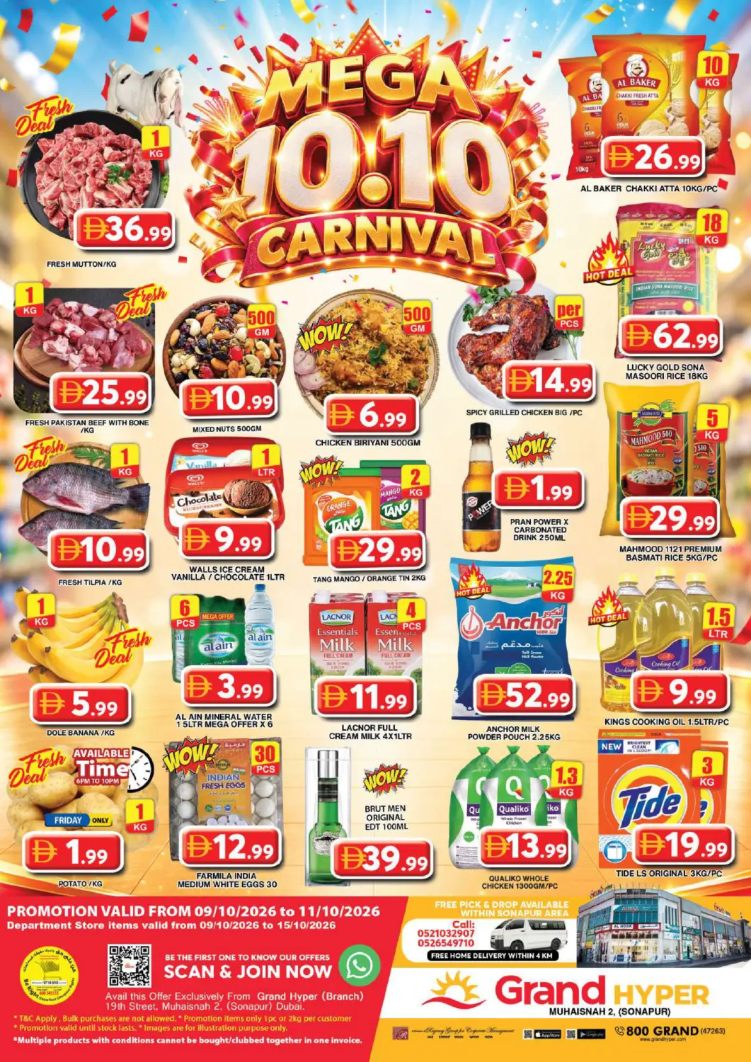 UAE - Dubai Grand Hyper Market offers in D4D Online. Muhaisnah 2 , (Sonapur). . Till 11th October