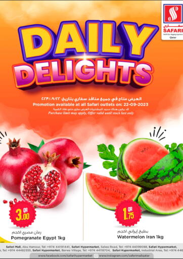 Qatar - Al Wakra Safari Hypermarket offers in D4D Online. Daily delights. . only on 22nd September