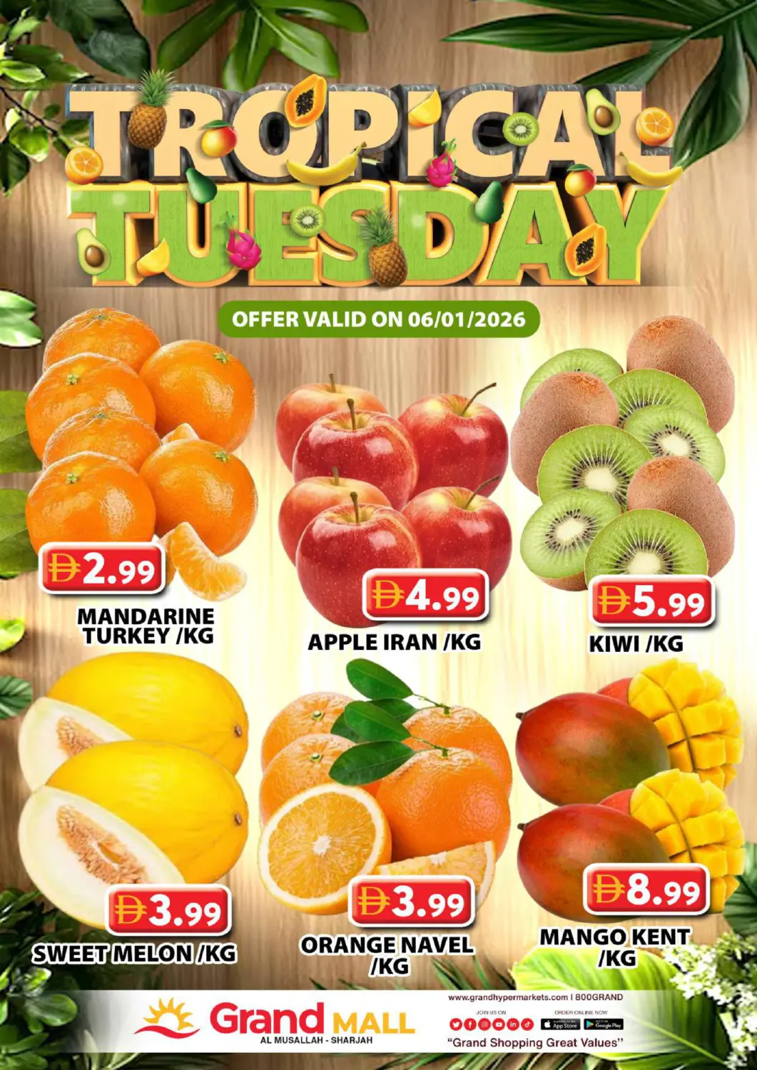 UAE - Sharjah / Ajman Grand Hyper Market offers in D4D Online. Al Musallah,Sharjah. . Only On 6th January