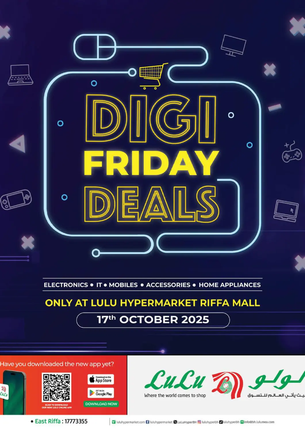 Bahrain LuLu Hypermarket offers in D4D Online. Digi Friday Deals @Riffa. . Only On 17th October