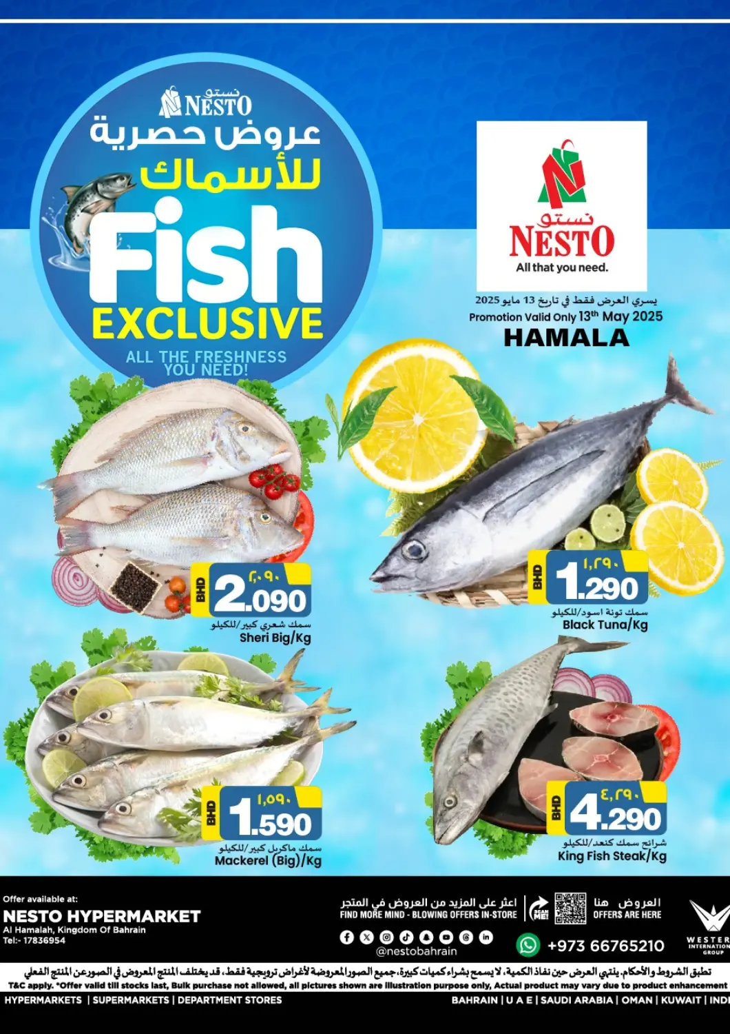 Bahrain NESTO  offers in D4D Online. Fish Exclusive @Hamala. . Only On 13th May