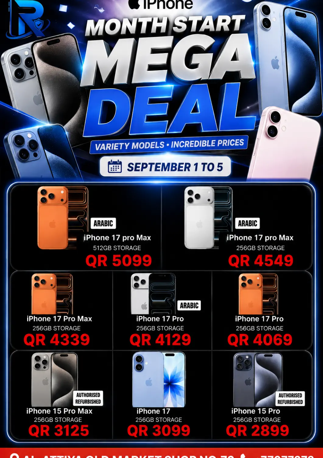 Qatar - Al Wakra Al Raihan Mobile offers in D4D Online. Month Start Mega Deal. . Till 5th September