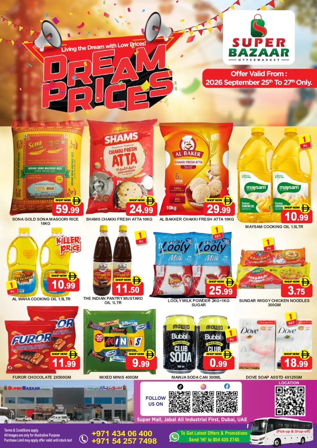 UAE - Dubai Super Bazaar Hypermarket offers in D4D Online. Dream Prices. . Till 27th September